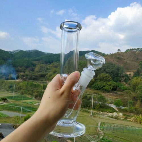 Clear Hookah Water Pipe 8/'/' Glass Bongs Smoking Pipes w// Ice Catcher