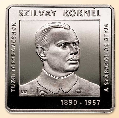 Hungary 2000 forint 2015 Kornel Szilvay Firefighting Fireman Square Coin PP
