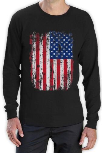 4th Of July American Vintage Distressed USA Flag Cool Men/'s Long Sleeve T-Shirt