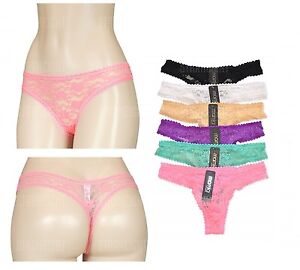 Lot of Six Sexy Hot All Lace Thongs Panties Lingerie Underwear for ...