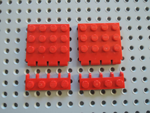 4315 = 2 paire rouge 4x4 LEGO 4 x Charnière plaque 4213 1x4