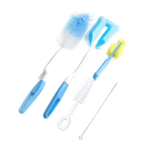 5 x Baby-Feeding Bottle Brush Straw Nipple Cleaning-Washing Tools Cute