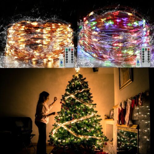 Details about  / 16//32//64 Ft LED Curtain Fairy Hanging String Lights Christmas Wedding Party Home