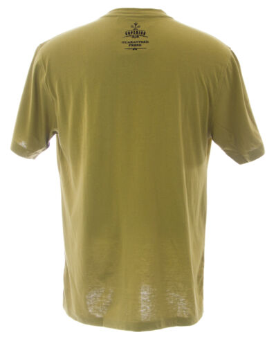 Voyou Homme Bronze Vert Garantie fraîche à encolure ras-du-cou en coton shirt #12307 New