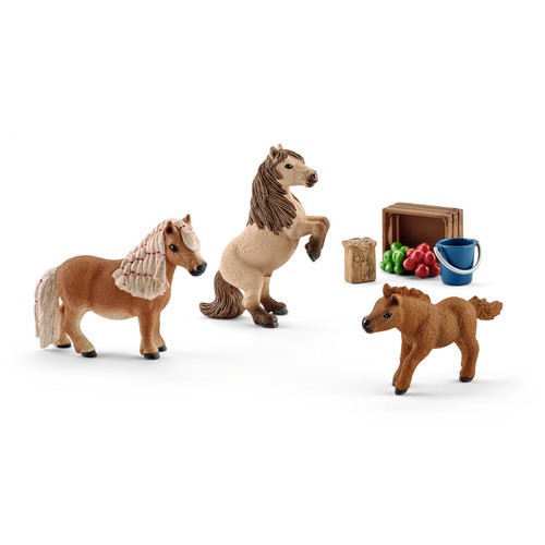41432-/"Mini Shetty Familie/"-/"Miniature Shetland pony family/"-Schleich-Pferde