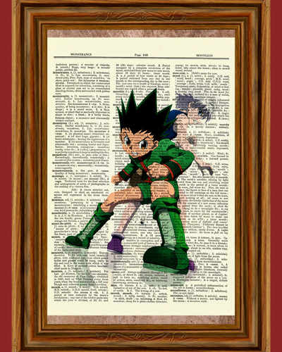 Hunter X Hunter Anime Dictionary Art Print Poster Picture Gon and Killua
