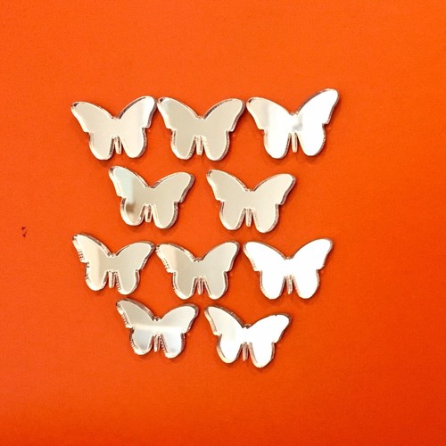 Paquete De Adorno Mariposa Artesanía Álbum de Recortes Tarjeta Boda Acrílico Espejos