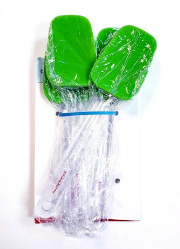 Kitchen Meister Silicone Spatulas 4-Pack Heat Resist Dishwasher Safe 10" Green 