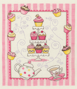 Anchor-contati Punto Croce Kit-Cupcake campionatore-acs44