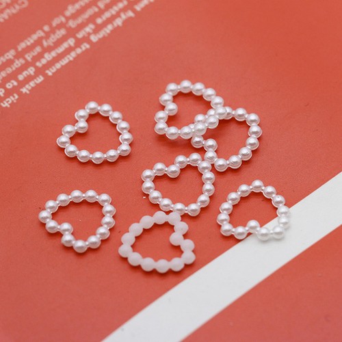 50p Bowknot star heart Flat Back Pearl sewing beads Scrapbook craft cards making