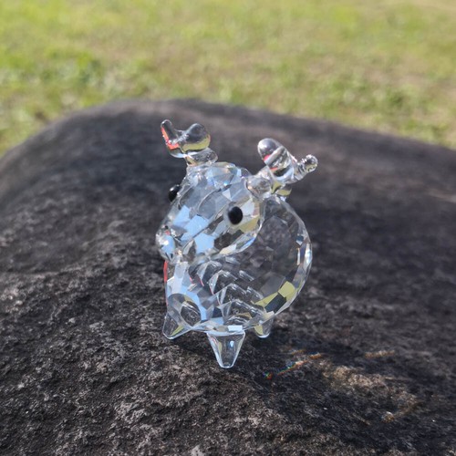 Clear Crystal Goat Sheep Figurines Glass Animal Paperweight Xmas Kids Gift Decor