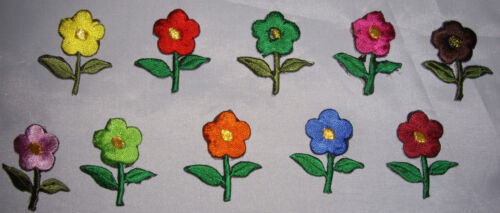 Daisy Five Petal Flower *Choose Color* New POSEY Iron On Embroidered Applique 
