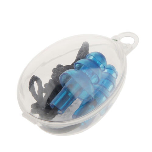 Universal Water Sports Diving Swimming Pool Ear Plugs with Carry Case 1 Pair 