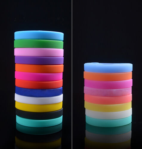 New 12 Colors Sport Silicone Rubber Bracelet Rubber Wristband Men And Women HICA