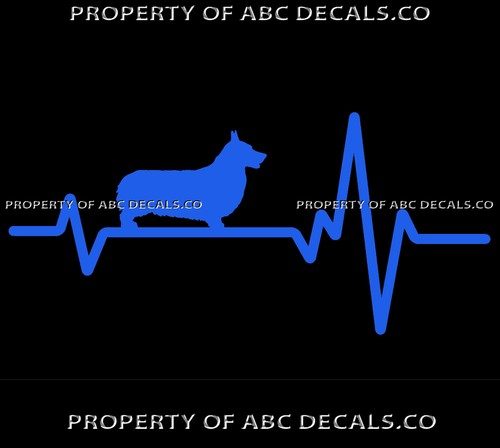 HEART BEAT LINE DOG Pembroke Welsh Corgi Puppy Adoption Rescue CAR VINYL DECAL