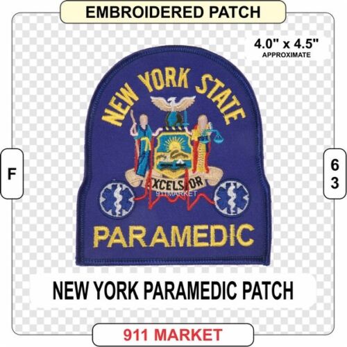 New York Paramedic Patch EMS NY State Rescue FD Medic EMT Ambulance FD F 63 