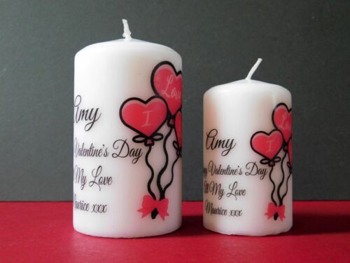 Personalised Valentine I Love You Candle Wife Girlfriend Husband Boyfriend Gift 