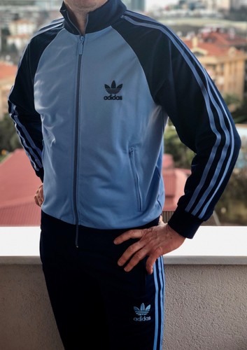 mens light blue adidas tracksuit