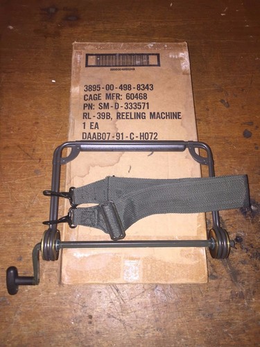 US Army Signal Corps RL-39B DR-8 Wire Spool Reeling Machine