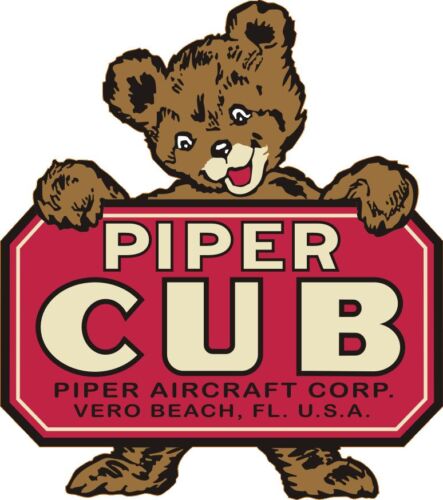 Vintage PIPER CUB Sticker FREE SHIPPING