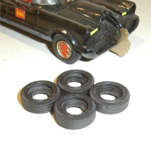 CORGI TOYS 267 Batman Batmobile Pneus Lot de 4 pneus pour début de chauve-souris moyeux Pack #8 