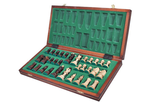 Hand crafted board and pieces STUNNING SENATOR WOODEN CHESS SET Great gift