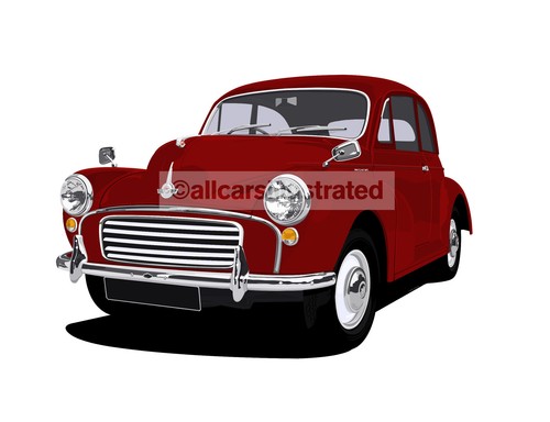 MORRIS MINOR METAL KEY RING CHOOSE YOUR CAR COLOUR.