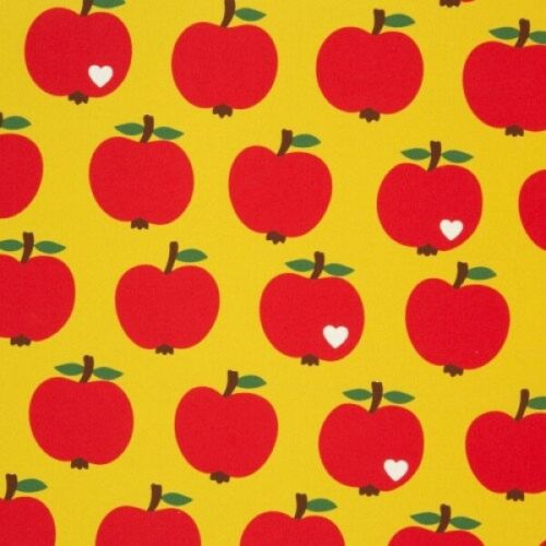 Revêtu toile poches tissu byGraziela pommes jaune rouge 