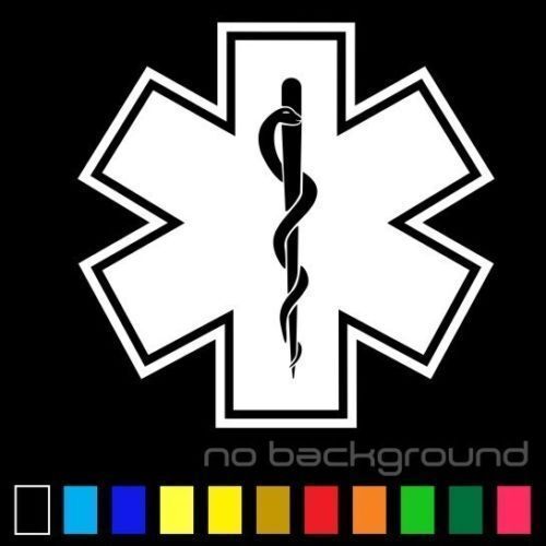 Star of Life Sticker Vinyl EMT Decal Ambulance Medical Emergency Paramedic EMS 