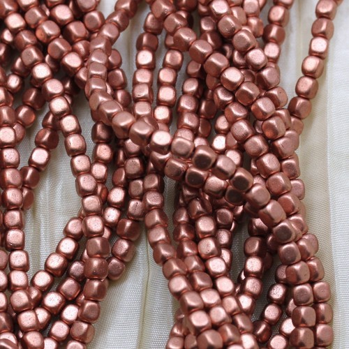 **Pick Your Color ** 100pcs 4mm SMALL CUBES CZECH GLASS BEADS FANTASTIC!!!