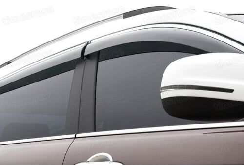 Window Visor Vent Shade Rain//Sun//Wind Guard for 2011-2015 Up Nissan Versa Sedan