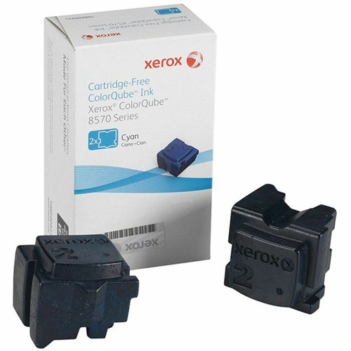 2 Sticks Xerox ColorQube 8570//8580 Cyan Solid Ink Pack 108R00926