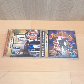 Sega Saturn white Console in box with 5 games CIB S928 *US TARIFF PAID