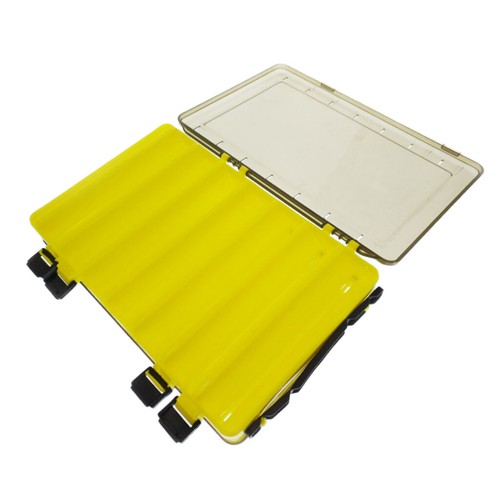 Fishing Lure Hook Box Fishing Bait Storage Tackle Trays Waterproof Yellow S