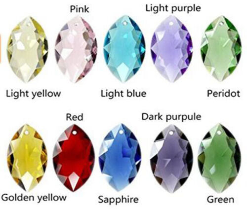 10Pcs Cheval œil Lustre Verre Lampe En Cristal Prism Part accrocher pendentif Suncatcher