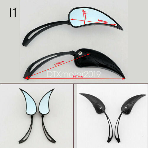 2pcs Motorcycle Rearview Mirrors For Harley Davidson Street Glide FLHX Touring