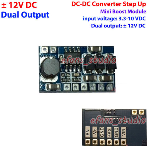 DC-DC Boost Step Up Converter  ±12V Dual Output Voltage Module 3.3V 5V 6v to 12V