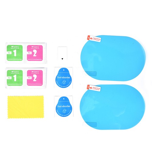 2pcs Car motorcycle rearview mirror anti-fog anti-glare waterproof film sticker*