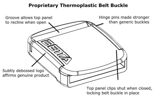 BETTA 1.5 Inch Wide Men/'s Elastic Stretch Belt with Adjustable Buckle