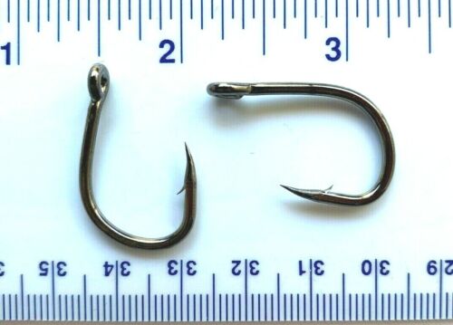 100 GT 4X  L319 Black Nickel Live Bait Fish Fishing Hooks size 3//0-100 hooks