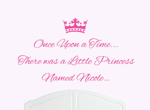 Once Upon A Time Princesse Nicole wall sticker decal Bed Room Art fille bébé 