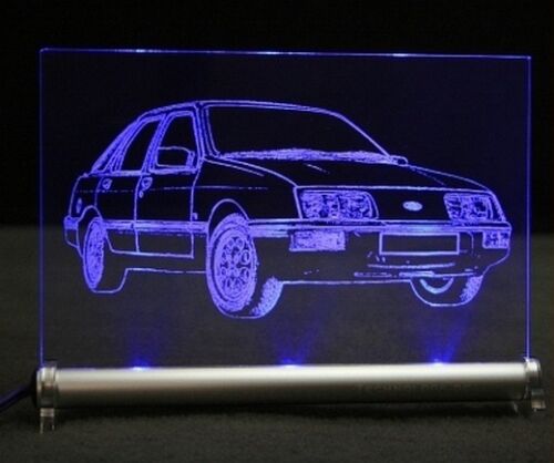 Ford Sierra als AutoGravur auf LED-Leuchtschild    XR4i