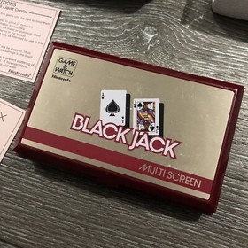 Nintendo Pocketsize Black Jack Game And Watch Handheld BJ-60 CIB TESTED Vtg 1985