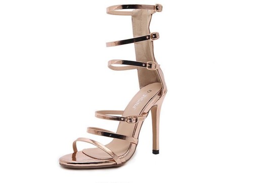 Women Open Toe Straps Buckle Sandals Classics Stiletto High Heels Clubwear Shoes