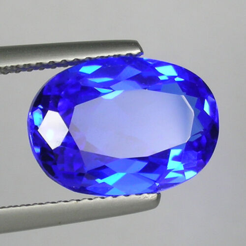 Lab Spinel Violet Tanzanite AAA A58 14x10 mm IF 8 cts Huge Oval