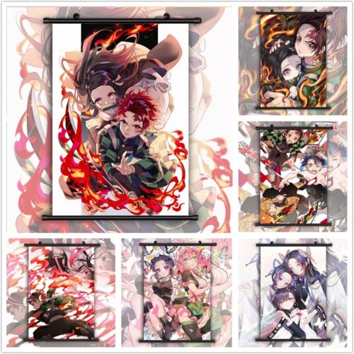 Kimetsu no Yaiba Demon Slayer HD Canvas Print Wall Poster Scroll Room Decor