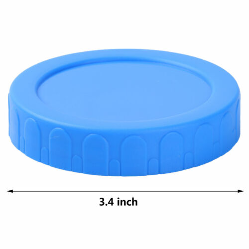 10Pc Plastic Unlined Ribbed Screw Lids Storage Cap for 70/86mm Mason Jar Canning 