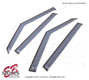 For Kia Soul 2009-2013 Tape On Ash Grey JDM Window Visors Deflector 4pcs