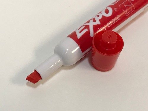 Chisel Tip 12 Count Red Expo Low Odor Dry Erase Markers