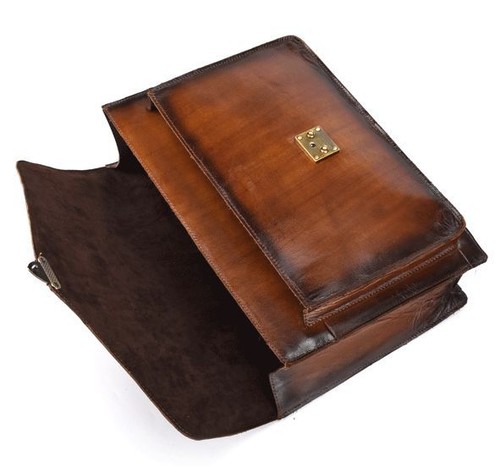 New Men/'s Retro Genuine Cow Leather Messenger Shoulder Bag Handbag Briefcase M